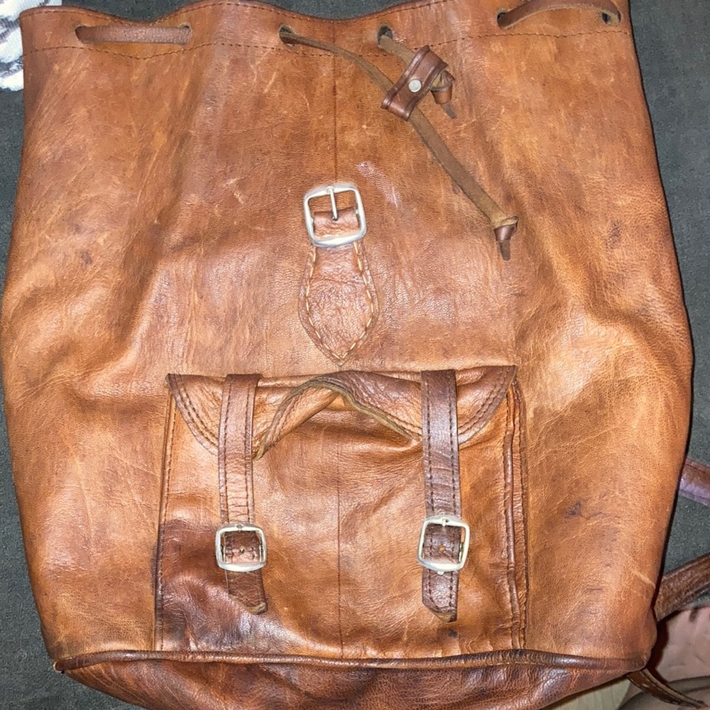 Moroccan Leather Backpack